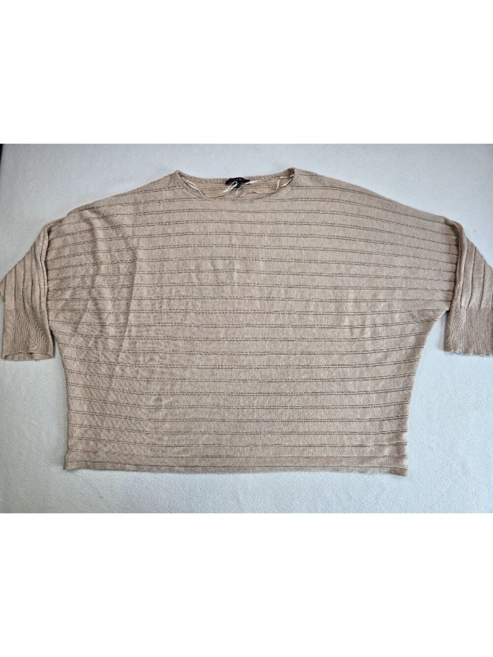 Cyrus Womens 2X Beige Striped Dolman Top